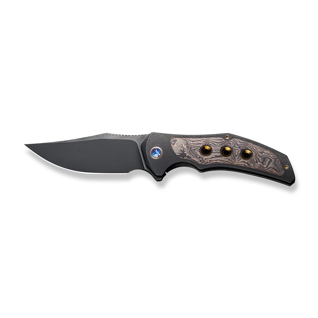 WEKNIFEMagnetron Flipper Knife Titanium Handle With Carbon Fiber Inlay (3.76" CPM 20CV Blade) WE18058-3 6 WEKNIFEMagnetron Flipper Knife Titanium Handle With Carbon Fiber Inlay (3.76" CPM 20CV Blade) WE18058-3 - Image 4