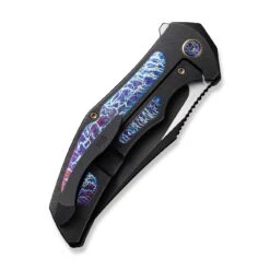 WEKNIFE Magnetron Flipper Knife Titanium Handle (3.76" CPM 20CV Blade) WE18058-4 18 WEKNIFE Magnetron Flipper Knife Titanium Handle (3.76" CPM 20CV Blade) WE18058-4 -We Knife weknife magnetron flipper knife black titanium handle with flamed titanium inlay 376 black stonewashed cpm 20cv blade satin flat we18058 4 310365