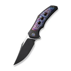 WEKNIFE Magnetron Flipper Knife Titanium Handle (3.76" CPM 20CV Blade) WE18058-4 14 WEKNIFE Magnetron Flipper Knife Titanium Handle (3.76" CPM 20CV Blade) WE18058-4 -We Knife weknife magnetron flipper knife black titanium handle with flamed titanium inlay 376 black stonewashed cpm 20cv blade satin flat we18058 4 359018