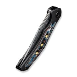 WEKNIFE Magnetron Flipper Knife Titanium Handle With Carbon Fiber Inlay (3.76" Damasteel Blade) WE18058-DS1 19 WEKNIFE Magnetron Flipper Knife Titanium Handle With Carbon Fiber Inlay (3.76" Damasteel Blade) WE18058-DS1 -We Knife weknife magnetron flipper knife black titanium handle with nebula fat carbon fiber inlay 376 heimskringla damasteel blade we18058 ds1 172242