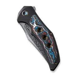 WEKNIFE Magnetron Flipper Knife Titanium Handle With Carbon Fiber Inlay (3.76" Damasteel Blade) WE18058-DS1 17 WEKNIFE Magnetron Flipper Knife Titanium Handle With Carbon Fiber Inlay (3.76" Damasteel Blade) WE18058-DS1 -We Knife weknife magnetron flipper knife black titanium handle with nebula fat carbon fiber inlay 376 heimskringla damasteel blade we18058 ds1 562310