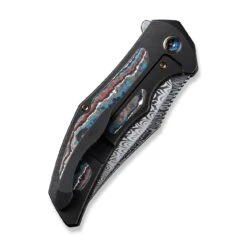 WEKNIFE Magnetron Flipper Knife Titanium Handle With Carbon Fiber Inlay (3.76" Damasteel Blade) WE18058-DS1 18 WEKNIFE Magnetron Flipper Knife Titanium Handle With Carbon Fiber Inlay (3.76" Damasteel Blade) WE18058-DS1 -We Knife weknife magnetron flipper knife black titanium handle with nebula fat carbon fiber inlay 376 heimskringla damasteel blade we18058 ds1 709245