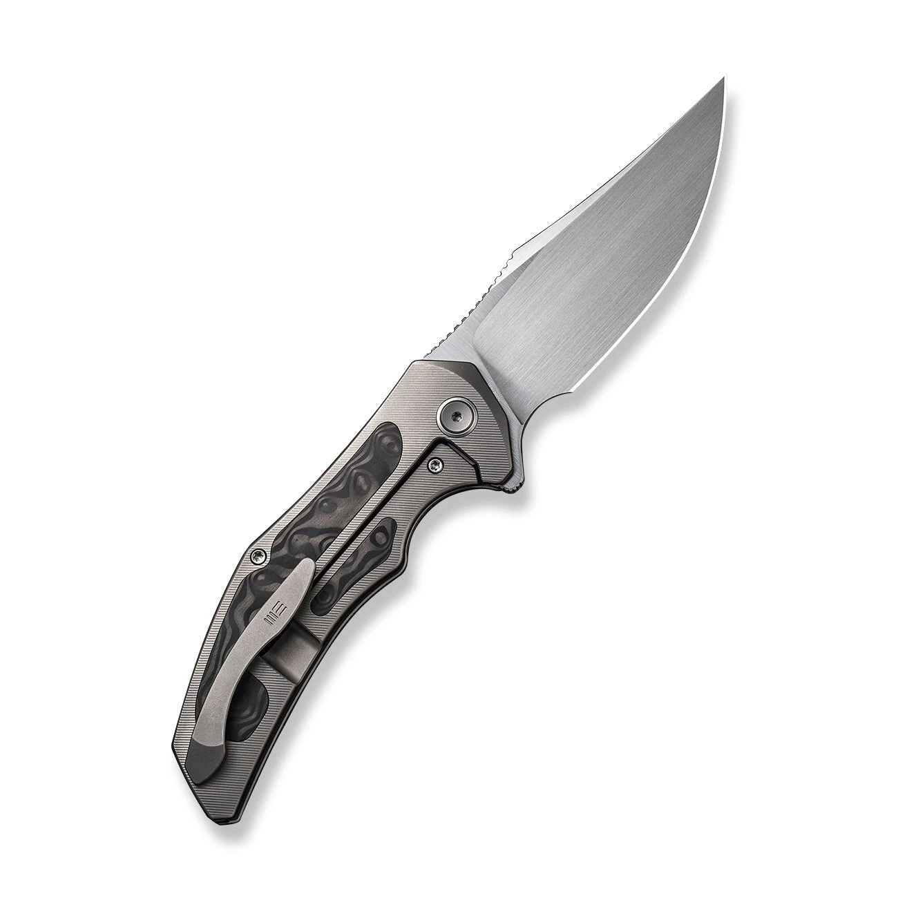 WEKNIFE Magnetron Flipper Knife Titanium Handle With Carbon Fiber Inlay (3.76" CPM 20CV Blade) WE18058-2 4 WEKNIFE Magnetron Flipper Knife Titanium Handle With Carbon Fiber Inlay (3.76" CPM 20CV Blade) WE18058-2 - Image 2
