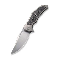 WEKNIFE Magnetron Flipper Knife Titanium Handle With Carbon Fiber Inlay (3.76" CPM 20CV Blade) WE18058-2 14 WEKNIFE Magnetron Flipper Knife Titanium Handle With Carbon Fiber Inlay (3.76" CPM 20CV Blade) WE18058-2 -We Knife weknife magnetron flipper knife gray titanium handle with rose carbon fiber inlay 376 hand rubbed satin cpm 20cv blade we18058 2 575503