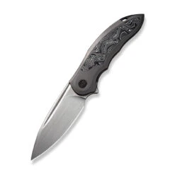 WEKNIFE Makani Flipper Knife Titanium Handle With Carbon Fiber Inlay (3.61" CPM 20CV Blade) WE21048B-2 -We Knife weknife makani flipper knife titanium handle with carbon fiber inlay 361 cpm 20cv blade we21048b 2 869597