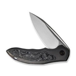 WEKNIFE Makani Flipper Knife Titanium Handle With Carbon Fiber Inlay (3.61" CPM 20CV Blade) WE21048B-2 -We Knife weknife makani flipper knife titanium handle with carbon fiber inlay 361 cpm 20cv blade we21048b 2 962876