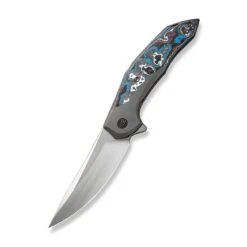 WEKNIFE Merata Flipper Knife Titanium Handle With Carbon Fiber Inlay (3.68" CPM 20CV Blade) WE22008B-2 13 WEKNIFE Merata Flipper Knife Titanium Handle With Carbon Fiber Inlay (3.68" CPM 20CV Blade) WE22008B-2 -We Knife weknife merata flipper knife gray titanium handle with nebula fat carbon fiber inlay 368 hand rubbed satin cpm 20cv blade we22008b 2 687456