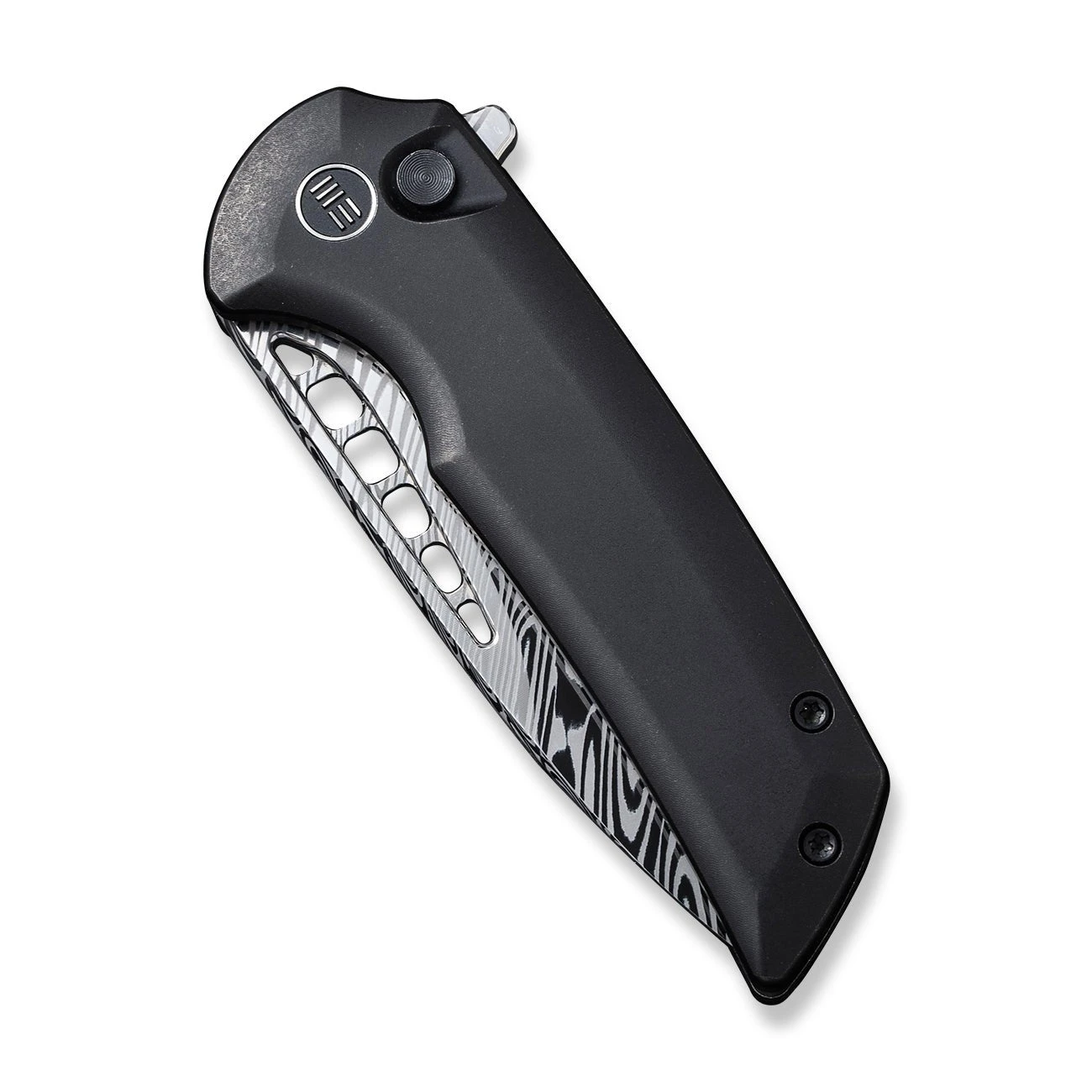 WEKNIFE Mini Malice Flipper & Button Lock Knife Titanium Handle (2.98" Damasteel Blade) WE054BL-DS1 8 WEKNIFE Mini Malice Flipper & Button Lock Knife Titanium Handle (2.98" Damasteel Blade) WE054BL-DS1 - Image 6