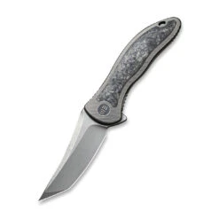 WEKNIFE Mini Synergy Flipper Knife Titanium Integral Handle With Carbon Fiber Inlay (2.93" CPM 20CV Blade) 2012CF-A -We Knife weknife mini synergy flipper knife titanium integral handle with carbon fiber inlay 293 cpm 20cv blade 2012cf a 543802