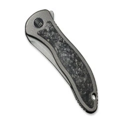 WEKNIFE Mini Synergy Flipper Knife Titanium Integral Handle With Carbon Fiber Inlay (2.93" CPM 20CV Blade) 2012CF-A -We Knife weknife mini synergy flipper knife titanium integral handle with carbon fiber inlay 293 cpm 20cv blade 2012cf a 746124