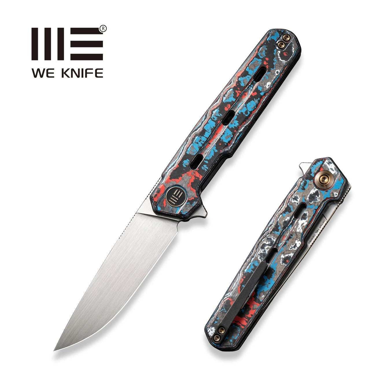 WEKNIFE Navo Flipper Knife Carbon Fiber & Titanium Handle (3.25" CPM 20CV Blade) WE22026-4 3 WEKNIFE Navo Flipper Knife Carbon Fiber & Titanium Handle (3.25" CPM 20CV Blade) WE22026-4