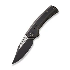 WEKNIFE Nefaris Flipper Knife Titanium Handle (3.48" CPM 20CV Blade) WE22040D-3 -We Knife weknife nefaris button lock knife bronze black titanium handle 348 black stonewashed cpm 20cv blade satin flat we22040d 3 723428
