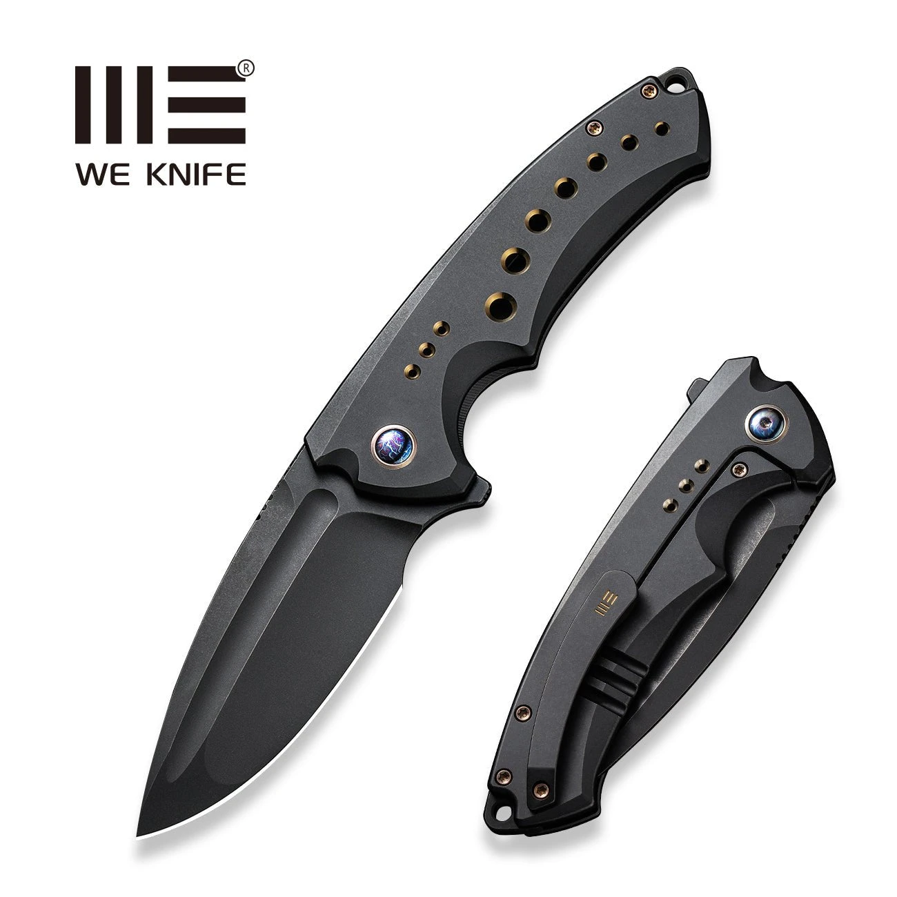 WEKNIFE Nexusia Flipper Knife Titanium Handle (3.48" CPM 20CV Blade) WE22044-1 3 WEKNIFE Nexusia Flipper Knife Titanium Handle (3.48" CPM 20CV Blade) WE22044-1