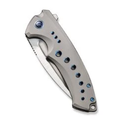 WEKNIFE Nexusia Flipper Knife Titanium Handle (3.48" CPM 20CV Blade) WE22044-2 17 WEKNIFE Nexusia Flipper Knife Titanium Handle (3.48" CPM 20CV Blade) WE22044-2 -We Knife weknife nexusia flipper knife gray titanium handle 348 hand polished satin cpm 20cv blade we22044 2 512358