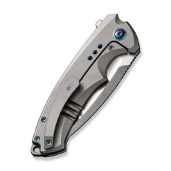WEKNIFE Nexusia Flipper Knife Titanium Handle (3.48" CPM 20CV Blade) WE22044-2 18 WEKNIFE Nexusia Flipper Knife Titanium Handle (3.48" CPM 20CV Blade) WE22044-2 -We Knife weknife nexusia flipper knife gray titanium handle 348 hand polished satin cpm 20cv blade we22044 2 840776