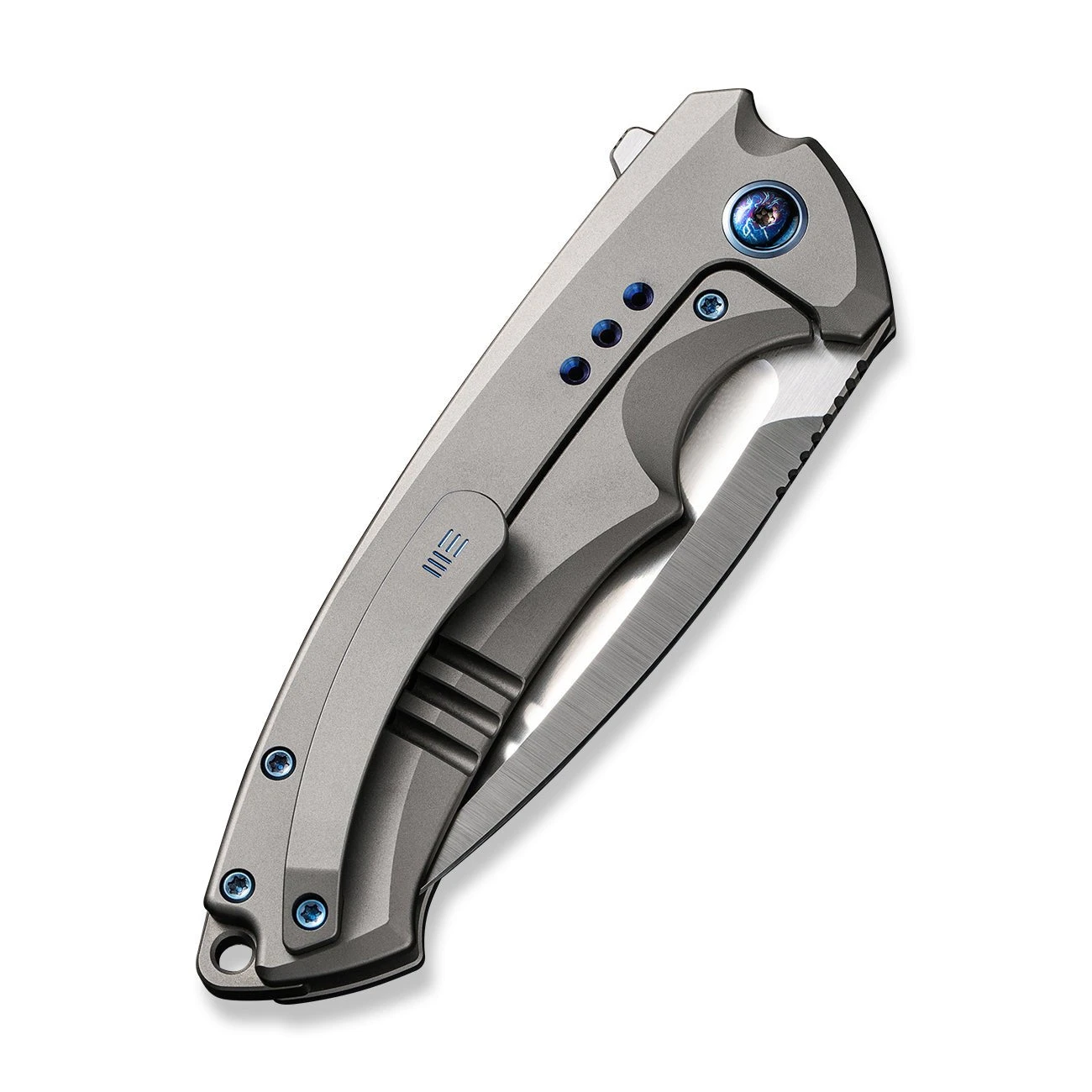 WEKNIFE Nexusia Flipper Knife Titanium Handle (3.48" CPM 20CV Blade) WE22044-2 9 WEKNIFE Nexusia Flipper Knife Titanium Handle (3.48" CPM 20CV Blade) WE22044-2 - Image 7