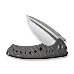 WEKNIFE Nexusia Flipper Knife Titanium Handle (3.48" CPM 20CV Blade) WE22044-3 16 WEKNIFE Nexusia Flipper Knife Titanium Handle (3.48" CPM 20CV Blade) WE22044-3 -We Knife weknife nexusia flipper knife tiger stripe pattern flamed titanium handle 348 hand polished satin cpm 20cv blade we22044 3 743624