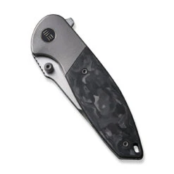 WEKNIFE Nitro Mini Flipper & Thumb Stud Knife Titanium Handle With Carbon Fiber Inlay (3.13" CPM 20CV Blade) WE22015-1 -We Knife weknife nitro mini flipper thumb stud knife titanium handle with carbon fiber inlay 313 cpm 20cv blade we22015 1 157223