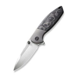 WEKNIFE Nitro Mini Flipper & Thumb Stud Knife Titanium Handle With Carbon Fiber Inlay (3.13" CPM 20CV Blade) WE22015-1 -We Knife weknife nitro mini flipper thumb stud knife titanium handle with carbon fiber inlay 313 cpm 20cv blade we22015 1 801266