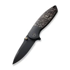 WEKNIFE Nitro Mini Flipper & Thumb Stud Knife Titanium Handle With Carbon Fiber Inlay (3.13" CPM 20CV Blade) WE22015-2 -We Knife weknife nitro mini flipper thumb stud knife titanium handle with carbon fiber inlay 313 cpm 20cv blade we22015 2 138900