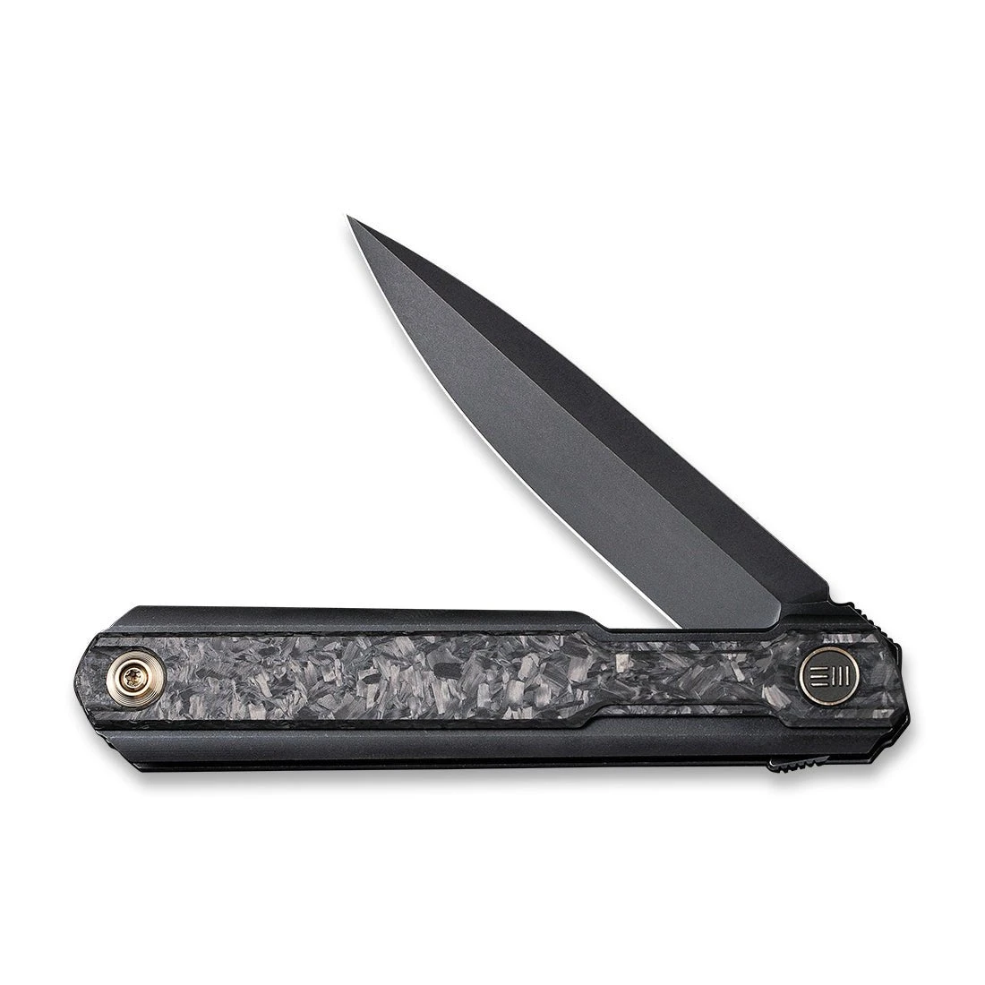 WEKNIFE Peer Flipper Knife Titanium Handle With Carbon Fiber Overlay (3.46" CPM 20CV Blade) 2015D 6 WEKNIFE Peer Flipper Knife Titanium Handle With Carbon Fiber Overlay (3.46" CPM 20CV Blade) 2015D - Image 4