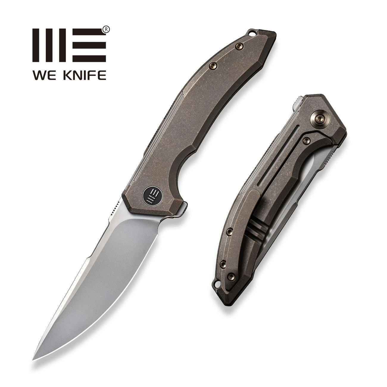 WEKNIFE Quixotic Flipper Knife Titanium Handle (3.45" CPM 20CV Blade) WE21016-5 3 WEKNIFE Quixotic Flipper Knife Titanium Handle (3.45" CPM 20CV Blade) WE21016-5