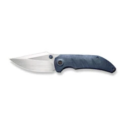 WEKNIFE Riff-Raff Thumb Stud Knife Titanium Handle (3.12" CPM 20CV Blade) WE22020B-2 -We Knife weknife riff raff thumb stud knife blue titanium handle 312 hand rubbed satin cpm 20cv blade we22020b 2 543886