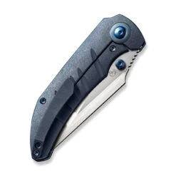 WEKNIFE Riff-Raff Thumb Stud Knife Titanium Handle (3.12" CPM 20CV Blade) WE22020B-2 -We Knife weknife riff raff thumb stud knife blue titanium handle 312 hand rubbed satin cpm 20cv blade we22020b 2 809240