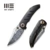 WEKNIFE Riff-Raff Thumb Stud Knife Titanium Handle (3.12" Damasteel Blade) WE22020B-DS1 -We Knife weknife riff raff thumb stud knife bronze black titanium handle 312 heimskringla damasteel blade we22020b ds1 977452