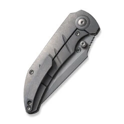 WEKNIFE Riff-Raff Thumb Stud Knife Titanium Handle (3.12" CPM 20CV Blade) WE22020B-3 -We Knife weknife riff raff thumb stud knife gray titanium handle 312 gray stonewashed cpm 20cv blade we22020b 3 145597