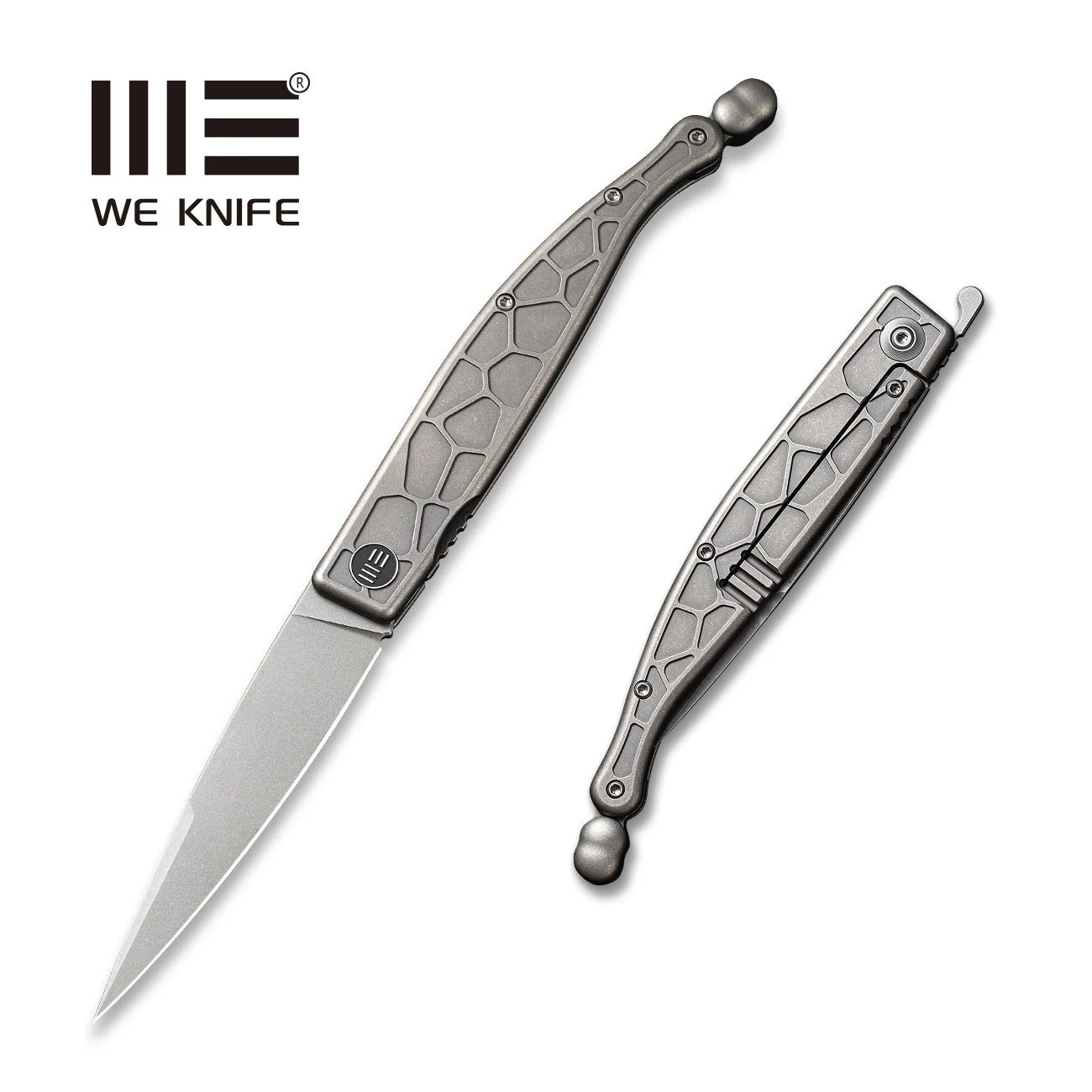 WEKNIFE Roman Front Flipper Knife Titanium Handle(3.95" CPM S35VN Blade) 2008B 3 WEKNIFE Roman Front Flipper Knife Titanium Handle(3.95" CPM S35VN Blade) 2008B