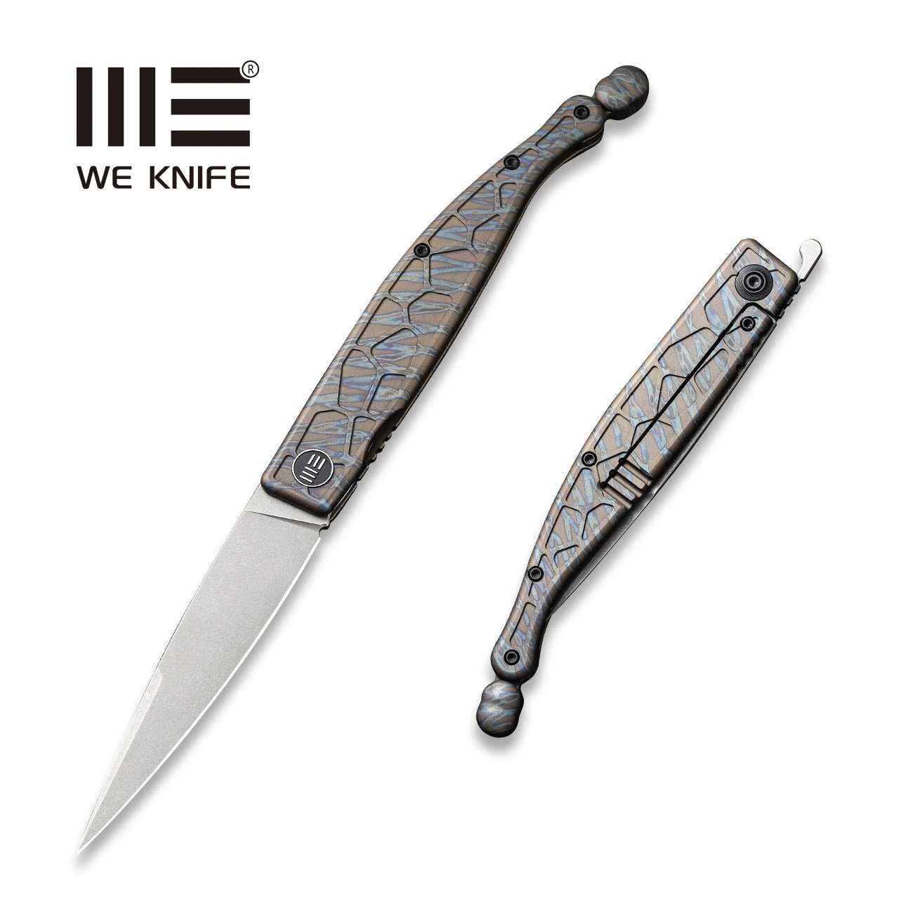 WEKNIFE Roman Front Flipper Knife Titanium Handle(3.95" CPM S35VN Blade) 2008D 3 WEKNIFE Roman Front Flipper Knife Titanium Handle(3.95" CPM S35VN Blade) 2008D