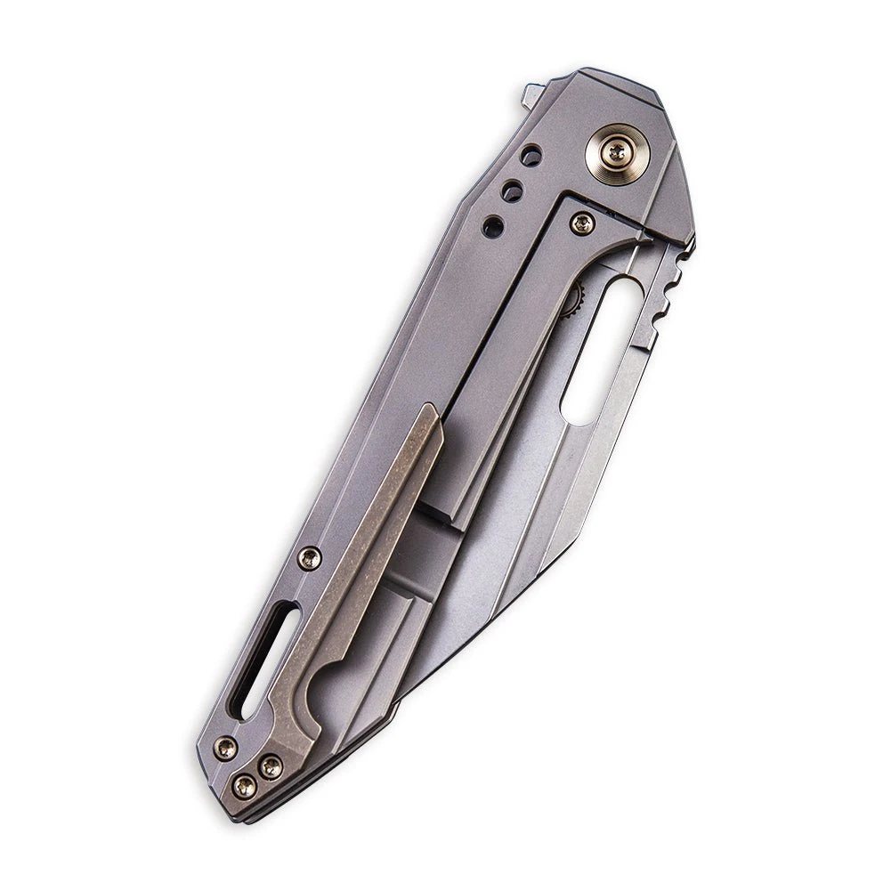 WEKNIFE Roxi 4 Flipper Knife Titanium Handle (3.98" CPM S35VN Blade) 916B 5 WEKNIFE Roxi 4 Flipper Knife Titanium Handle (3.98" CPM S35VN Blade) 916B - Image 3