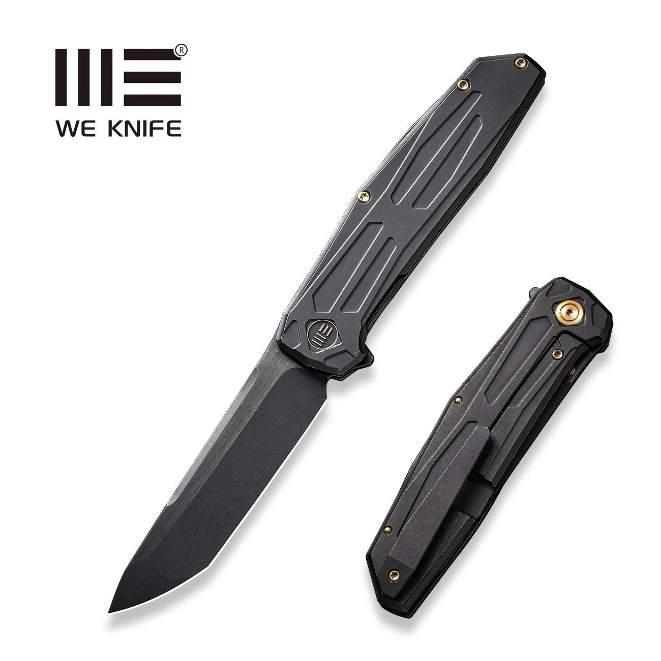 WEKNIFE Shadowfire Flipper Knife Titanium Handle (3.97" CPM 20CV Blade) WE22035-1 3 WEKNIFE Shadowfire Flipper Knife Titanium Handle (3.97" CPM 20CV Blade) WE22035-1