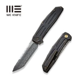 WEKNIFE Shadowfire Flipper Knife Titanium Handle (3.97" Damasteel Blade) WE22035-DS1