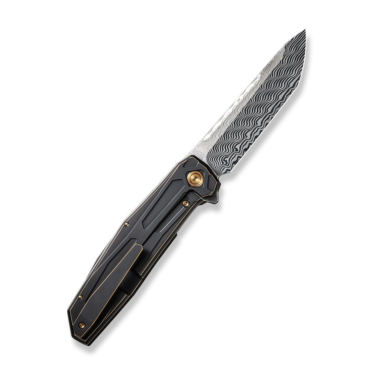 WEKNIFE Shadowfire Flipper Knife Titanium Handle (3.97" Damasteel Blade) WE22035-DS1 4 WEKNIFE Shadowfire Flipper Knife Titanium Handle (3.97" Damasteel Blade) WE22035-DS1 - Image 2