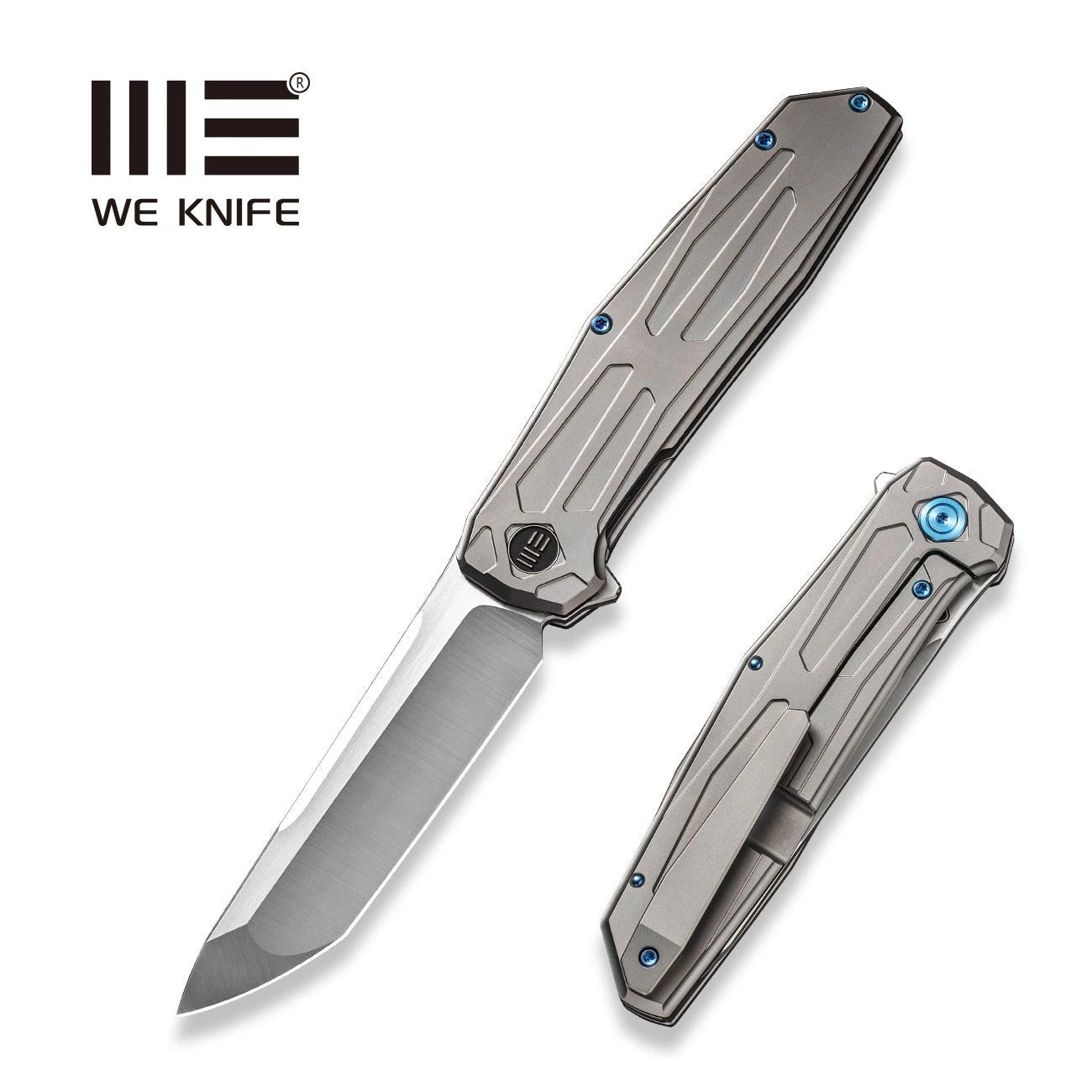 WEKNIFE Shadowfire Flipper Knife Titanium Handle (3.97" CPM 20CV Blade) WE22035-2 3 WEKNIFE Shadowfire Flipper Knife Titanium Handle (3.97" CPM 20CV Blade) WE22035-2
