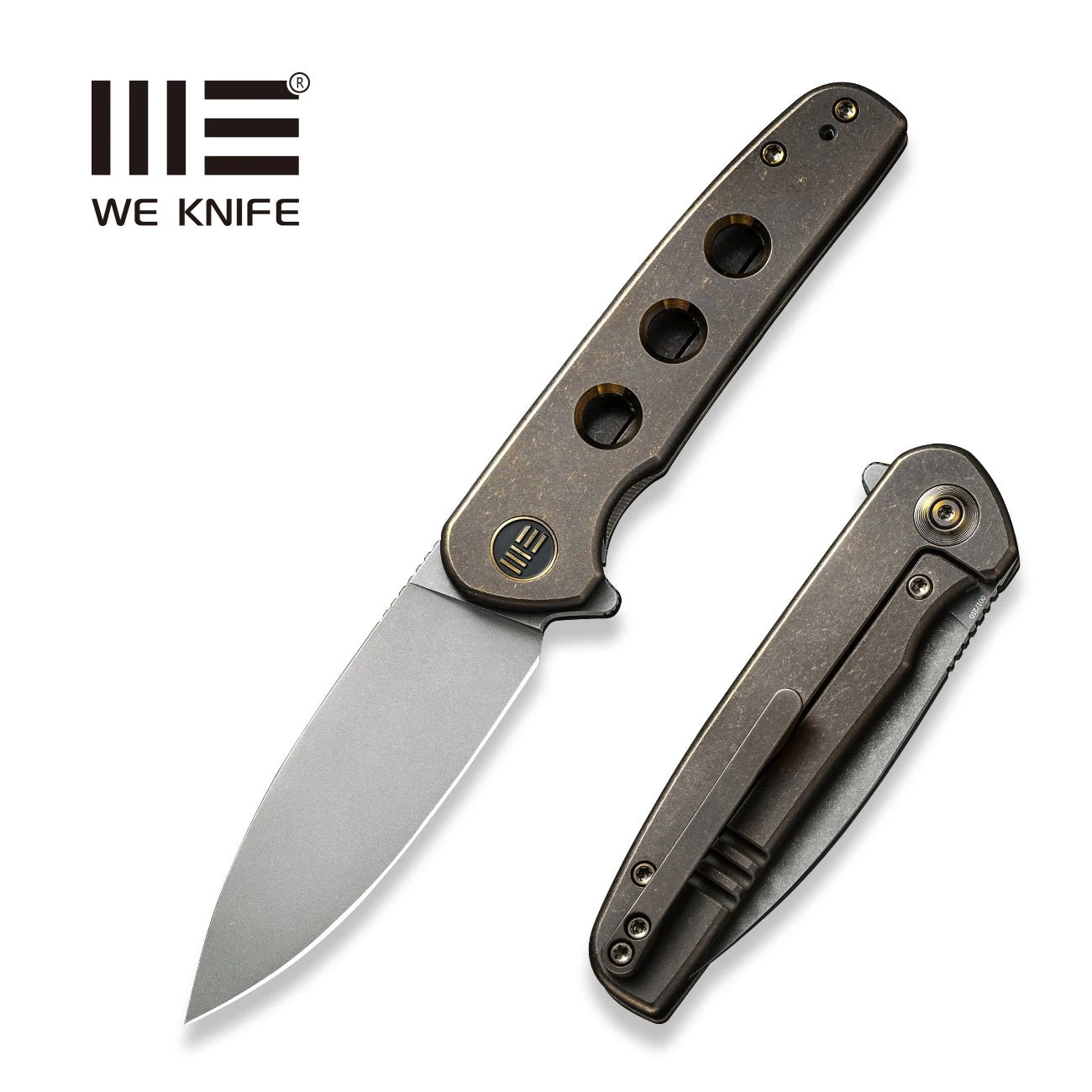 WEKNIFE Shakan Flipper Knife Titanium Handle (2.97" CPM 20CV Blade) WE20052B-2 3 WEKNIFE Shakan Flipper Knife Titanium Handle (2.97" CPM 20CV Blade) WE20052B-2