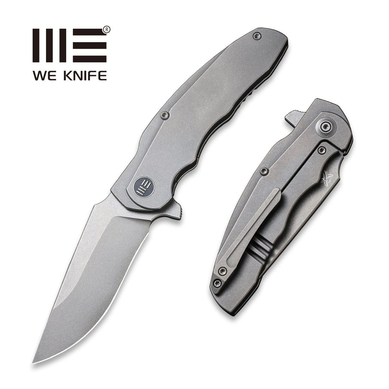 WEKNIFE Skreech Flipper Knife Titanium Handle(3.24" CPM 20CV Blade) 2014B 3 WEKNIFE Skreech Flipper Knife Titanium Handle(3.24" CPM 20CV Blade) 2014B
