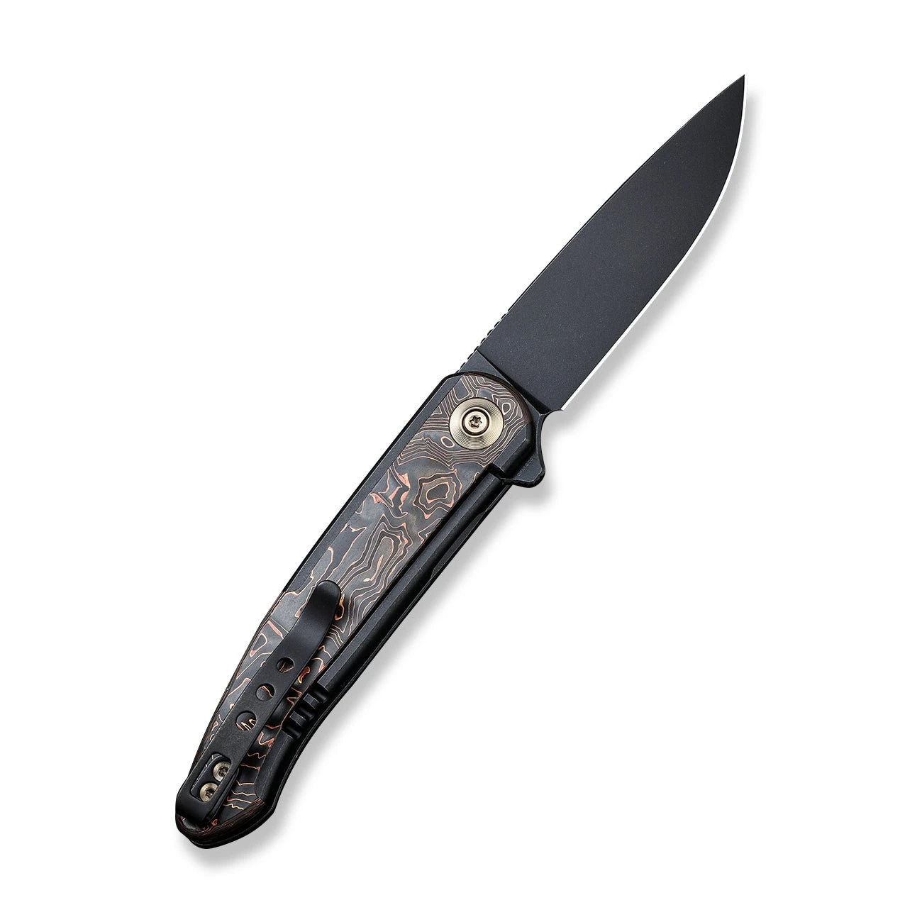 WEKNIFE Smooth Sentinel Flipper Knife Titanium Handle With Carbon Fiber Inlay (2.97" CPM 20CV Blade) WE20043-6 4 WEKNIFE Smooth Sentinel Flipper Knife Titanium Handle With Carbon Fiber Inlay (2.97" CPM 20CV Blade) WE20043-6 - Image 2