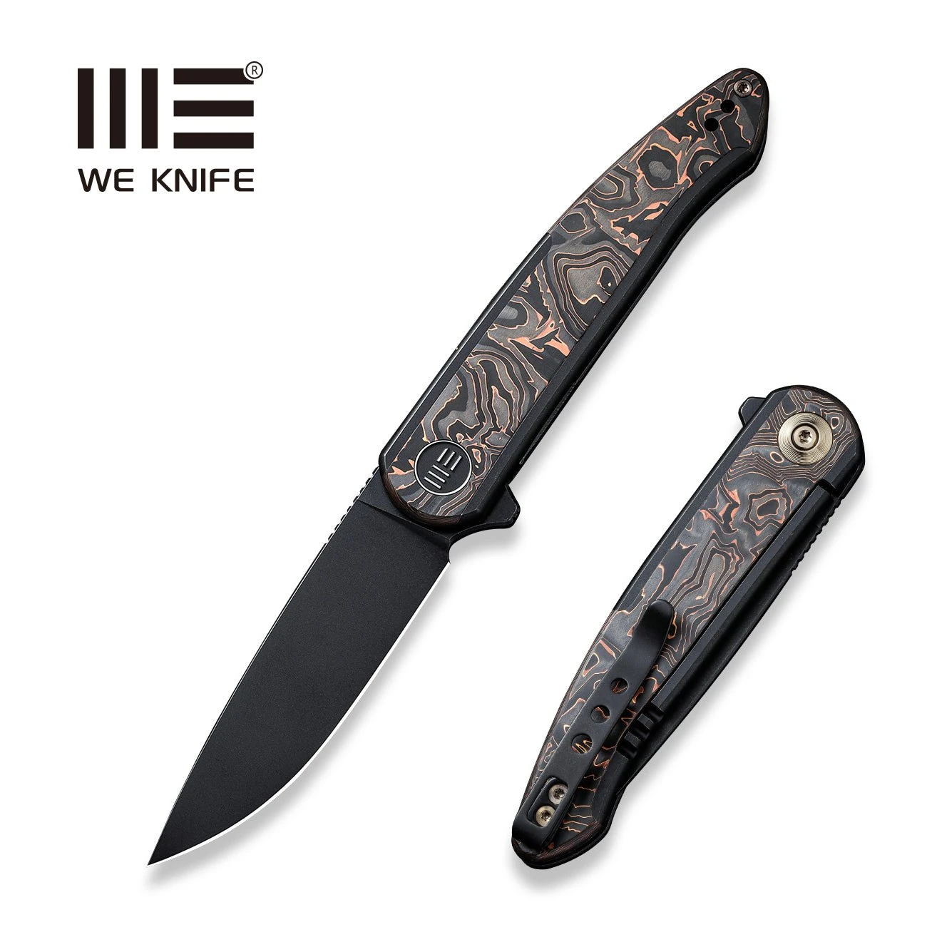 WEKNIFE Smooth Sentinel Flipper Knife Titanium Handle With Carbon Fiber Inlay (2.97" CPM 20CV Blade) WE20043-6 3 WEKNIFE Smooth Sentinel Flipper Knife Titanium Handle With Carbon Fiber Inlay (2.97" CPM 20CV Blade) WE20043-6