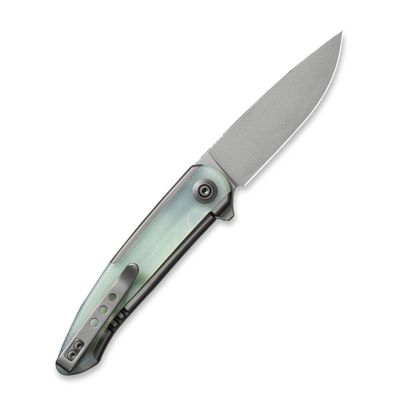 WEKNIFE Smooth Sentinel Flipper Knife Titanium Handle With G10 Inlay (2.97" CPM 20CV Blade) WE20043-2 4 WEKNIFE Smooth Sentinel Flipper Knife Titanium Handle With G10 Inlay (2.97" CPM 20CV Blade) WE20043-2 - Image 2