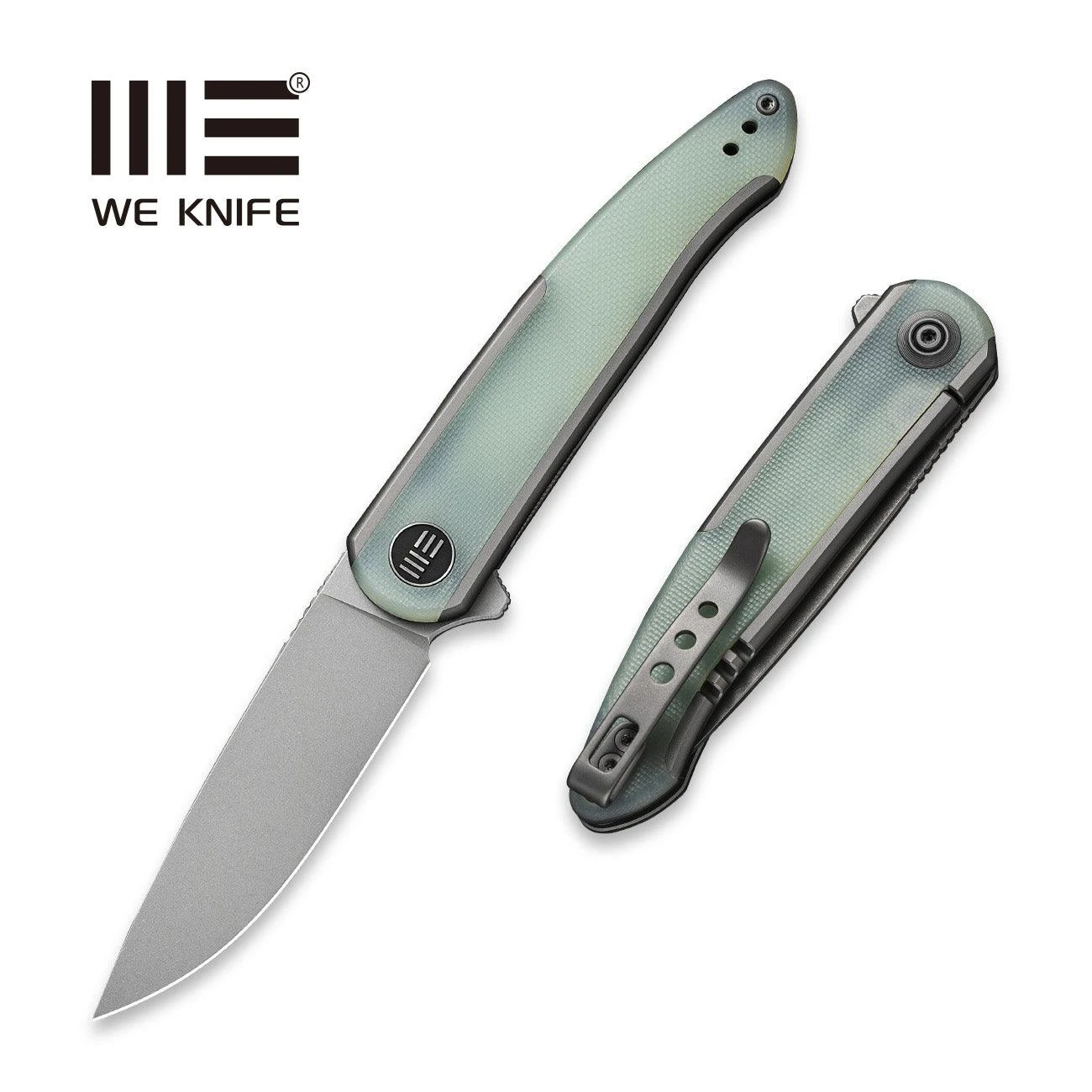 WEKNIFE Smooth Sentinel Flipper Knife Titanium Handle With G10 Inlay (2.97" CPM 20CV Blade) WE20043-2 3 WEKNIFE Smooth Sentinel Flipper Knife Titanium Handle With G10 Inlay (2.97" CPM 20CV Blade) WE20043-2