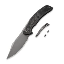 WEKNIFE Snick Flipper Knife Titanium Handle With Carbon Fiber Inlay (3.47" CPM 20CV Blade) WE19022F-2 -We Knife weknife snick flipper knife titanium handle with carbon fiber inlay 347 cpm 20cv blade we19022f 2 128888