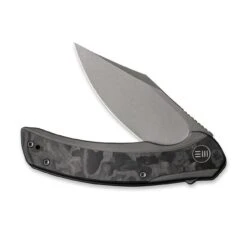 WEKNIFE Snick Flipper Knife Titanium Handle With Carbon Fiber Inlay (3.47" CPM 20CV Blade) WE19022F-2 -We Knife weknife snick flipper knife titanium handle with carbon fiber inlay 347 cpm 20cv blade we19022f 2 171199
