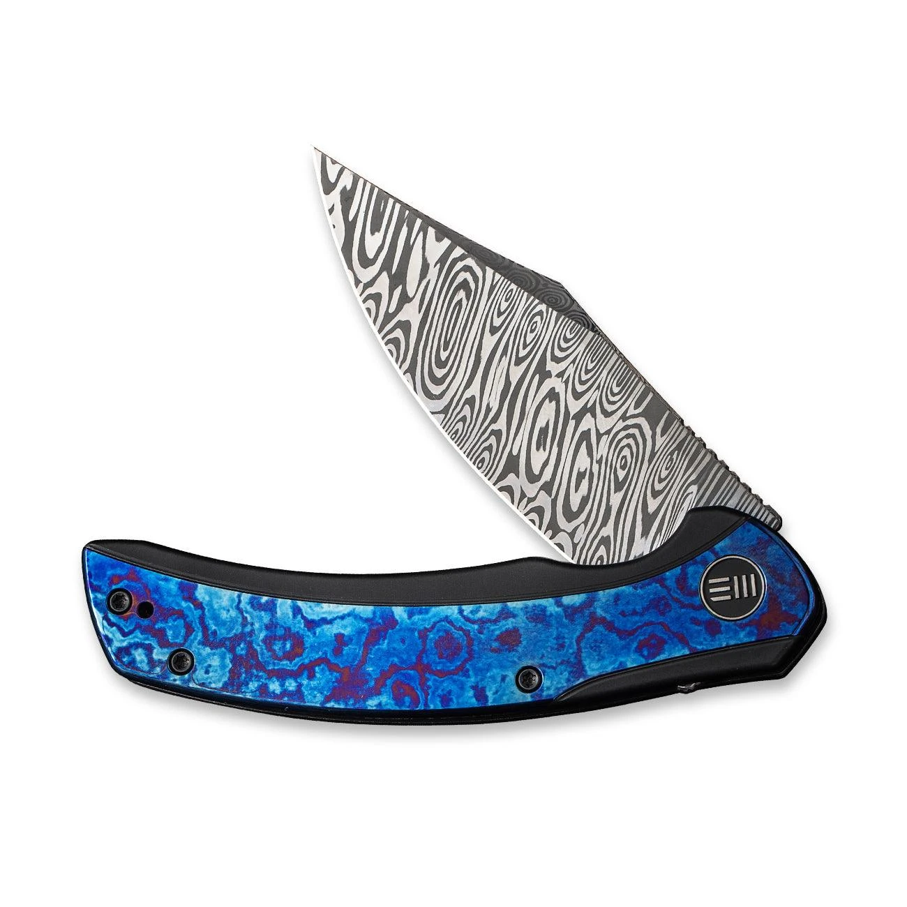WEKNIFE Snick Flipper Knife Titanium Handle With Timascus Inlay (3.47" Damasteel Blade) WE19022F-DS1 7 WEKNIFE Snick Flipper Knife Titanium Handle With Timascus Inlay (3.47" Damasteel Blade) WE19022F-DS1 - Image 5