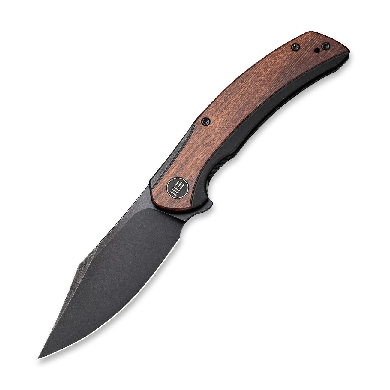 WEKNIFE Snick Flipper Knife Titanium Handle With Wood Inlay (3.47" CPM 20CV Blade) WE19022F-3 5 WEKNIFE Snick Flipper Knife Titanium Handle With Wood Inlay (3.47" CPM 20CV Blade) WE19022F-3 - Image 3