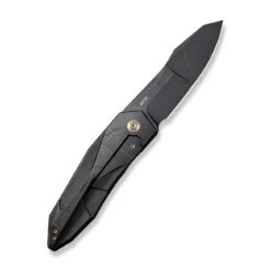WEKNIFE Solid Flipper Knife Titanium Handle (3.88" CPM 20CV Blade) WE22028-5 17 WEKNIFE Solid Flipper Knife Titanium Handle (3.88" CPM 20CV Blade) WE22028-5 -We Knife weknife solid flipper knife black stonewashed with etching pattern titanium integral handle 388 black stonewashed with etching pattern cpm 20cv blade we22028 5 650948