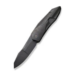 WEKNIFE Solid Flipper Knife Titanium Handle (3.88" CPM 20CV Blade) WE22028-5 18 WEKNIFE Solid Flipper Knife Titanium Handle (3.88" CPM 20CV Blade) WE22028-5 -We Knife weknife solid flipper knife black stonewashed with etching pattern titanium integral handle 388 black stonewashed with etching pattern cpm 20cv blade we22028 5 795354