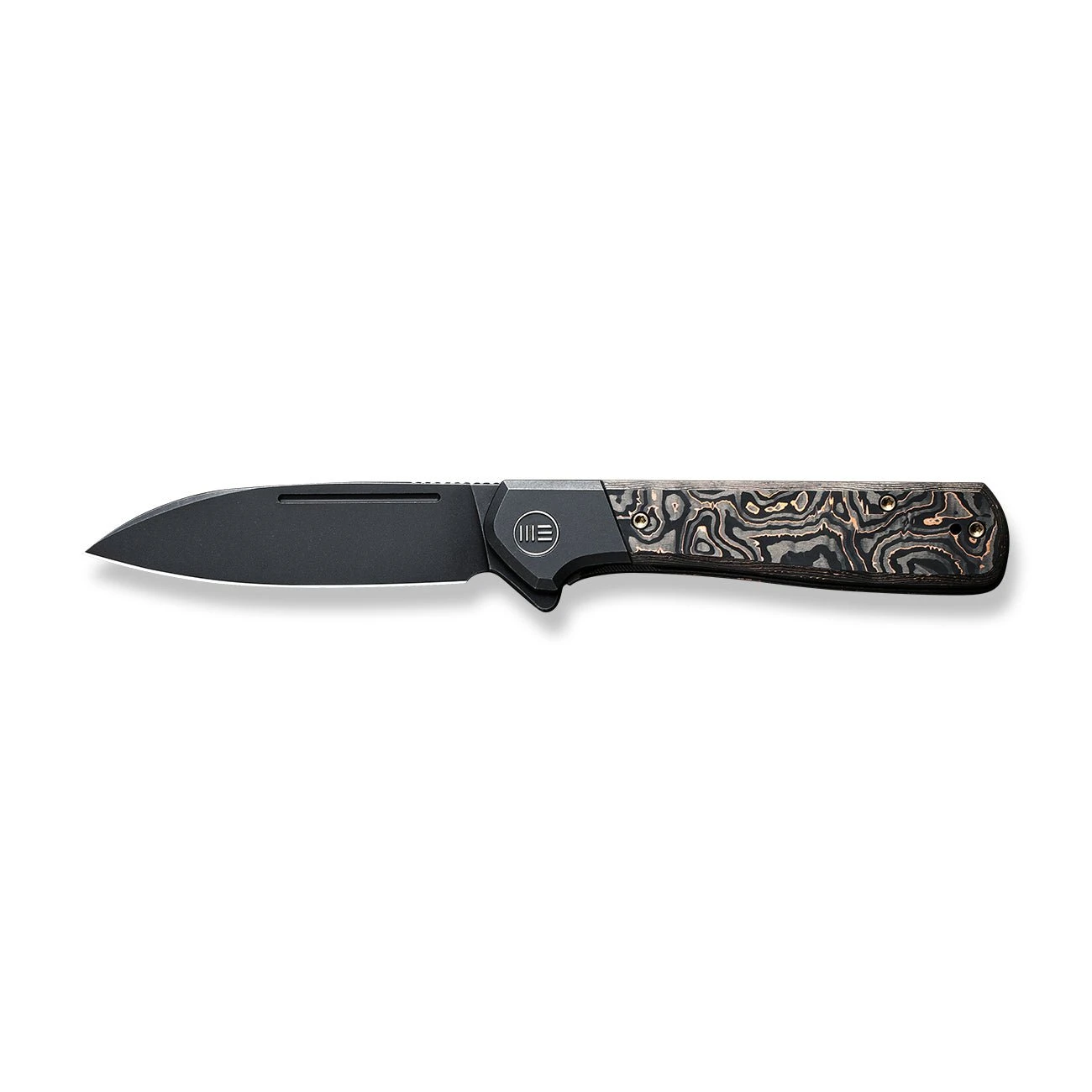 WEKNIFE Soothsayer Flipper Knife Titanium Handle With Carbon Fiber Inlay (3.48" CPM 20CV Blade) WE20050-2 6 WEKNIFE Soothsayer Flipper Knife Titanium Handle With Carbon Fiber Inlay (3.48" CPM 20CV Blade) WE20050-2 - Image 4